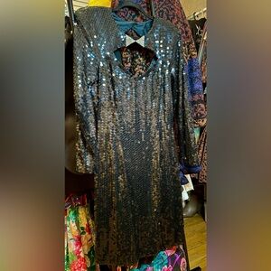 Black Sequin Minidress